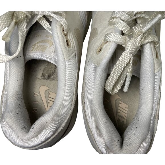 Nike Air Max 1 Sneakers Womens 11 Sandrift Athletic Running Shoes White Beige - Picture 8 of 9